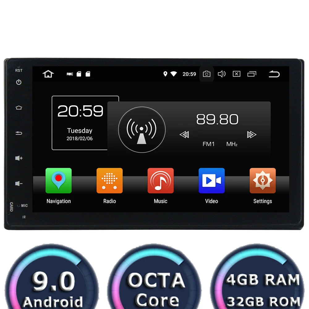 Sale Roadlover Android 9.0 Car PC Autoradio Player For Toyota Fortuner 2016-2017 Stereo GPS Navigation Magnitol 2Din HD Screen NO DVD 0