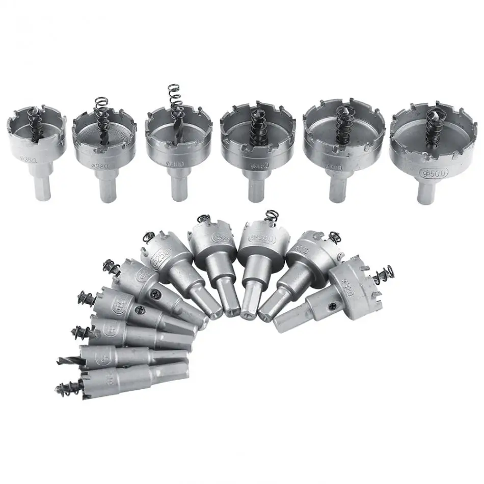16PCS/lot HSS Drill Bit Hole Saw Set Carbide Tip Core Metalworking Hole
