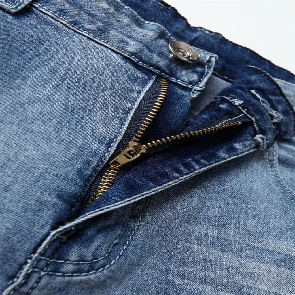 Новинка 2018 года рваные джинсы для мужчин лоскутное выдалбливают печатных нищий укороченные брюки для девочек человек ковбои