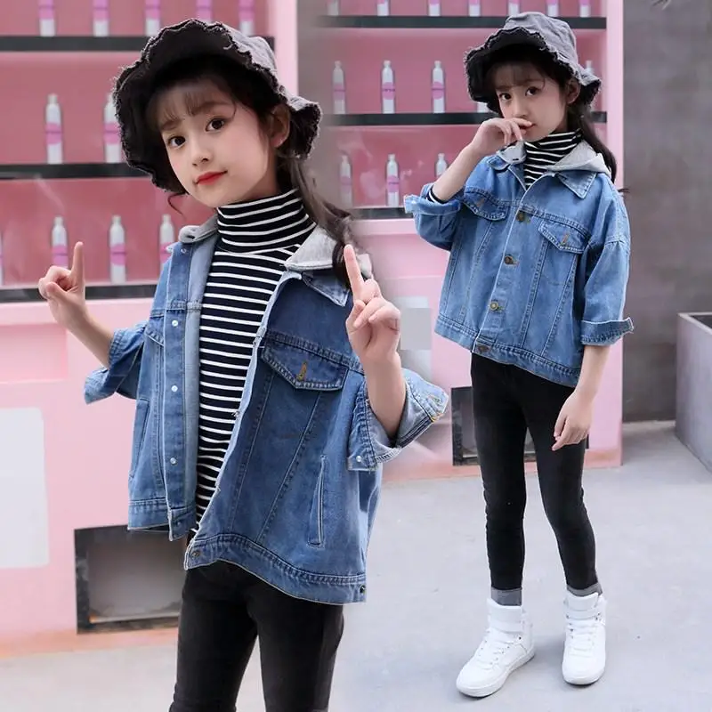 Toddler Girls Jackets Denim Jackets for Girls Children Autumn Winter Jackets Kids Girls Clothes 10 12 Year Teenage Clothing