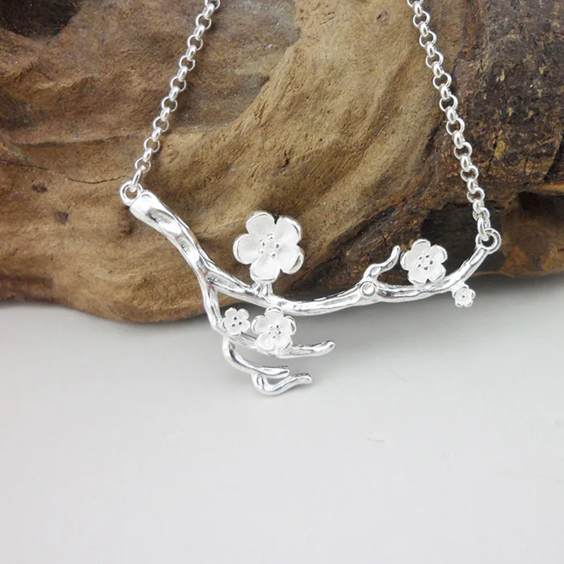 

Pendant Necklace Fake Flowers 999 Sterling Silver Handmade Miao Jewelry I Just S Sister Birthday Gifts New Year Silver Pendant