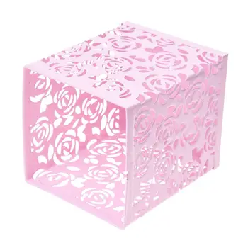 

Hollow Rose Flower Metal Pen Holder Organizer Office Desk Container Case
