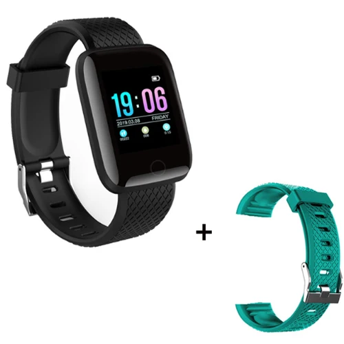 D13 спортивные Смарт-часы для мужчин, кровяное давление, водонепроницаемые, Ip67, умные часы, монитор сердечного ритма, фитнес-трекер, часы для Android IOS - Цвет: black with green