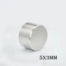 10 шт. 5x3 неодимовый магнит постоянный N35 NdFeB супер сильный Мощный маленький круглый магнитный диск 5 мм x 3 мм