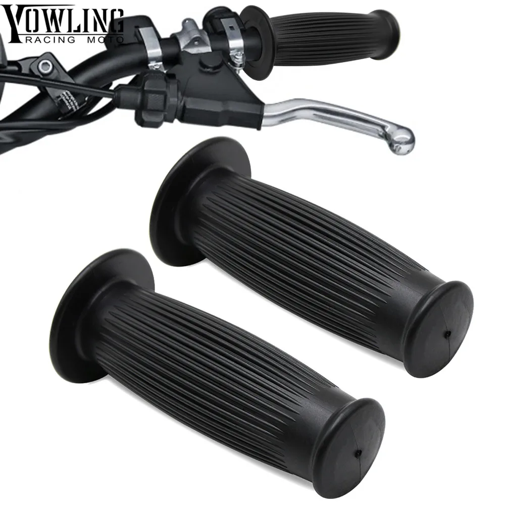 

7/8" 22cm Motorcycle Hand Grips Retro Handle Rubber Bar Gel Grip for Triumph Street Scrambler Vespa GTS 300 Piaggio Moto Guzzi