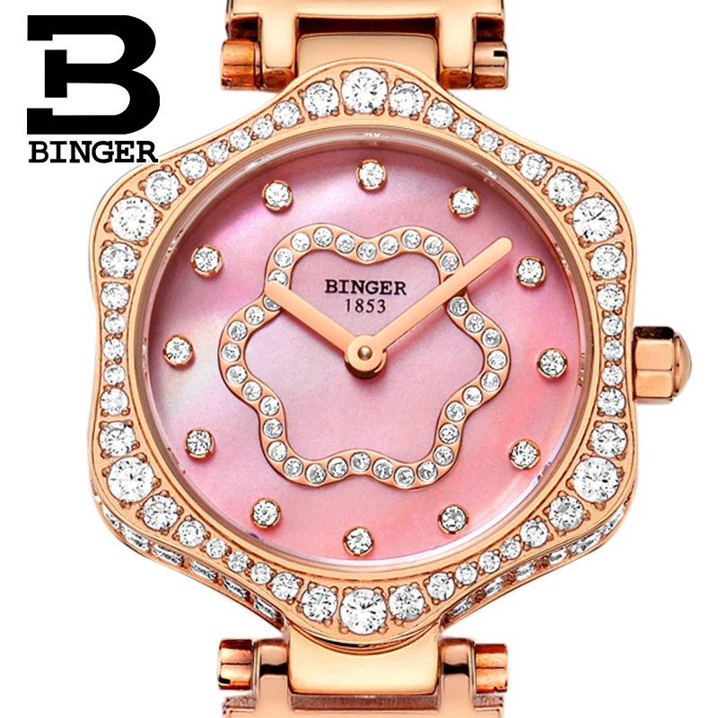 

2018 Switzerland BINGER Women Watches Luxury Brand Quartz Waterproof Watch Woman Sapphire Wristwatches relogio feminino B1150-1
