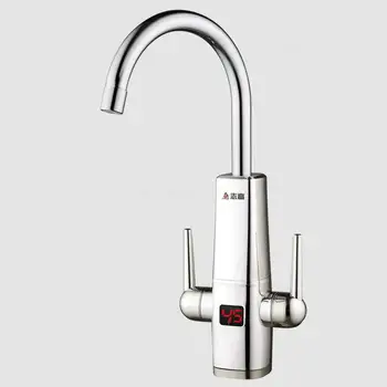 

Big stream Tankless Electric Hot & Cold Water Heater Faucet Kitchen Instant Heating Tap Water Heater with 2 handles