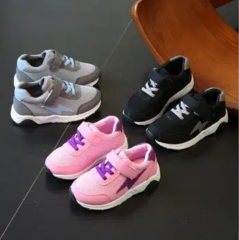 

Autumn Spring Sneaker Casual Flat Sneakers Kid Mesh Shoes Antislip Soft Bottom Kids Baby Sneaker Casual Flat Shoes 3 Colors