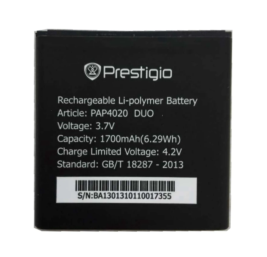 

PAP4020 DUO 1700mah High Quality Replacement Li-ion Battery Battery for Prestigio PAP4020 DUO MultiPhone Battery