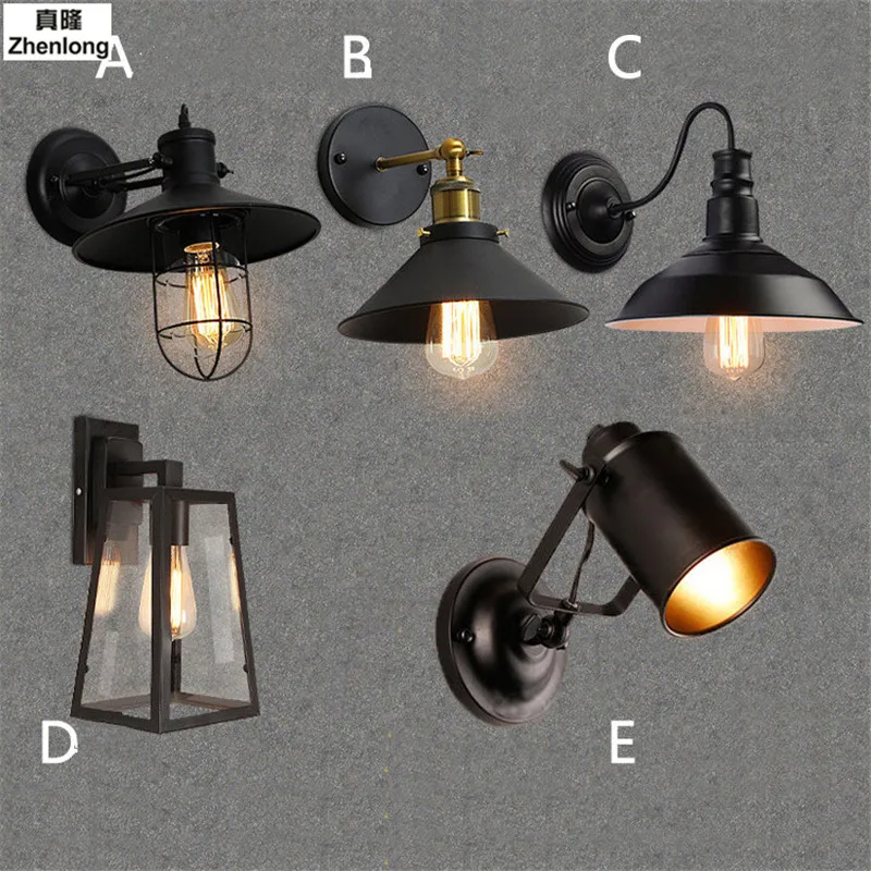 

Creativity Wall Lamp American Retro Country Loft Style LED Lamps Industrial Vintage Iron Wall Light for Bar Cafe Home Lighting