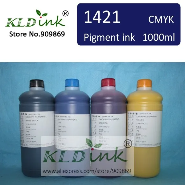 [КЛД чернила] 4 шт. x 1000 мл Совместимость BCI-1421 BCI1421 BCI1441 пигментные чернила для W8200 W8400 большой формат принтер