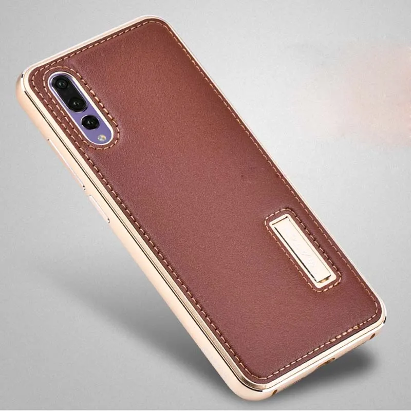 Роскошный оригинальный брендовый чехол из натуральной кожи для Huawei P20 Pro с