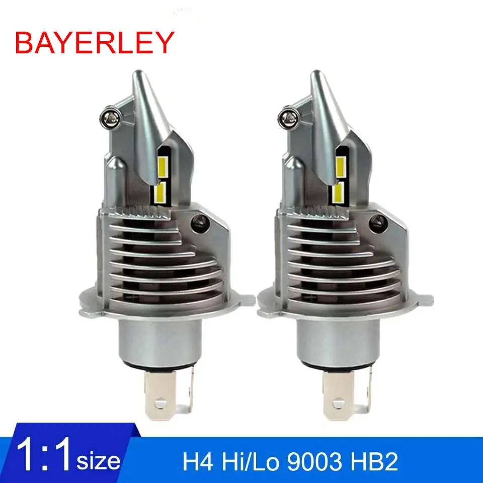 

1 SET MINI SIZE H4 HB2 9003 35W 5800LM CSP CHIPS Fighter LED Headlight All-in-one 1:1 Bulbs SIZE Car Motorcycle High/Low Beam 6K