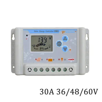 

30A 36V 48V 60V LI LI-ION NI-MH LiFePO4 cell Battery Solar Panel Charge Controllers Regulator USB Mobile phone charger