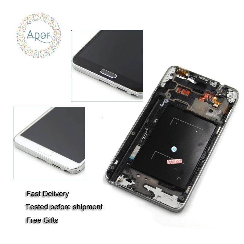 

N9005 LCD Compatible for Samsung Galaxy Note3 Note 3 N9005 LCD Display Touch Screen Digitizer assembly With Frame +Tools