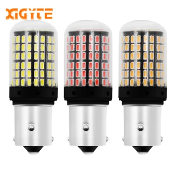 

1pc 1156 LED Canbus BA15S P21W S25 144 led 4014 Chips 6000K White Red Yellow Brake Lights Reverse Lamp DRL Car Tail Bulb 12V 24V
