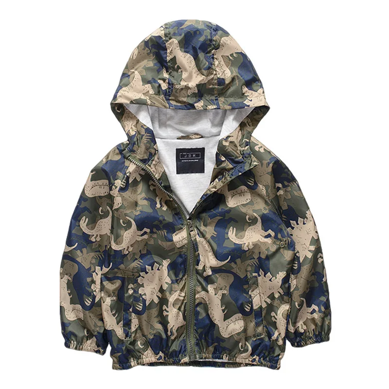 

Teen Boys Jacket Spring Hooded Coat Dinosaur Outerwear Kids Girls Windbreaker Casual Clothes for 3 4 5 6 7 8 9 10 11 12 years