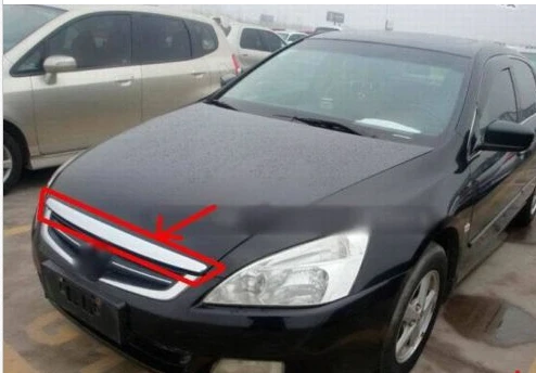Хромированная отделка капота/передняя решетка радиатора для honda accord 2003 2004 2005 2006