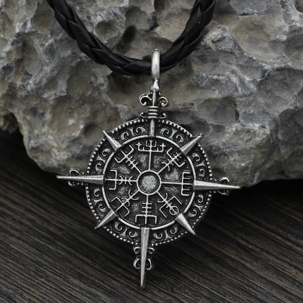 Символ Одина ожерелье Vegvisir компас защита символ кулон ювелирные изделия