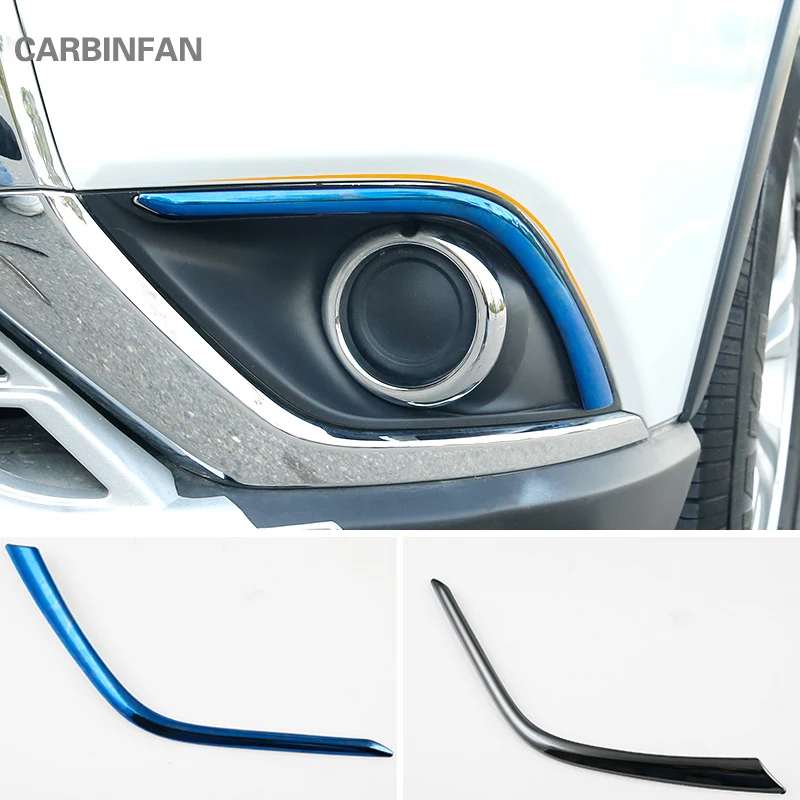 

For Mitsubishi Outlander 2016 2017 2018 Front Headlight eyebrow Fog lights cover trim sticker decorative car styling C738