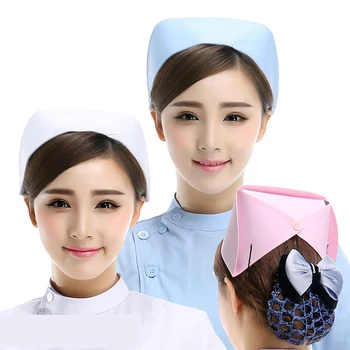 

Medical caps nurse cap women surgical hats hospital lab surgery Swallowtail cap white Female Headwear scrub hat