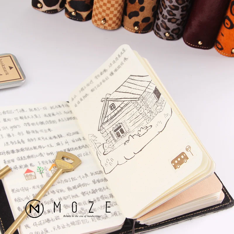 Yiwi, Леопардовый принт, 175x110 мм, записная книжка для путешествий, дневник, записная книжка из натуральной кожи, планировщик с наполнителем