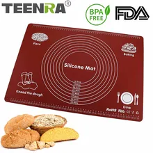 TEENRA силиконовый кондитерский коврик большого размера, антипригарный коврик для выпечки, силиконовый коврик для раскатки теста, лист для выпечки, подкладка для духовки, формы для выпечки