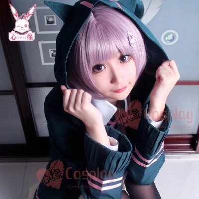 Аниме игры супер DanganRonpa 2 Косплей Костюм Chiaki Nanami косплей костюм куртка рубашка юбка галстук-бабочка унисекс на заказ