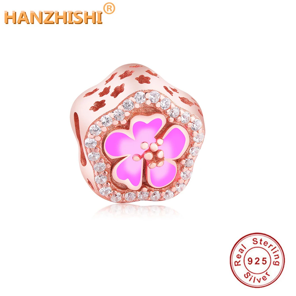 

Fit Original Pandora Charm Bracelets DIY Jewelry Making 2019 New Summer Authentic 925 Sterling Silver Enamel Flower Charm Beads