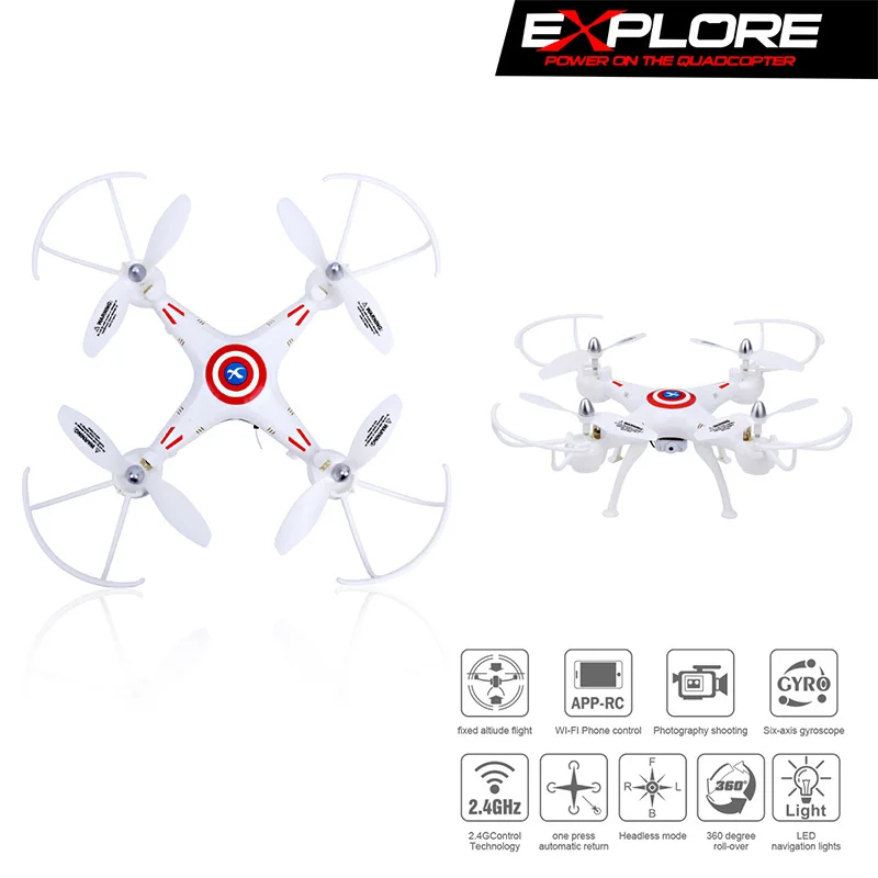 RC Quadcopter Drone with Camera with VR Glass FPV Drones WiFi Phone Control Live Video Photo RC Helicopter UAV Dwi Dowellin D4