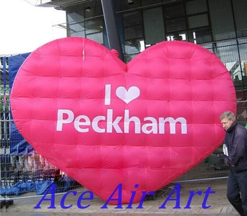

Giant heart shape inflatable heart model hanging for Valentine decoration
