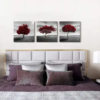 

Wall Art Painting Panoramic black and white mangrove Canvas Watercolor with Black Border Modern scenery Home Office Decor