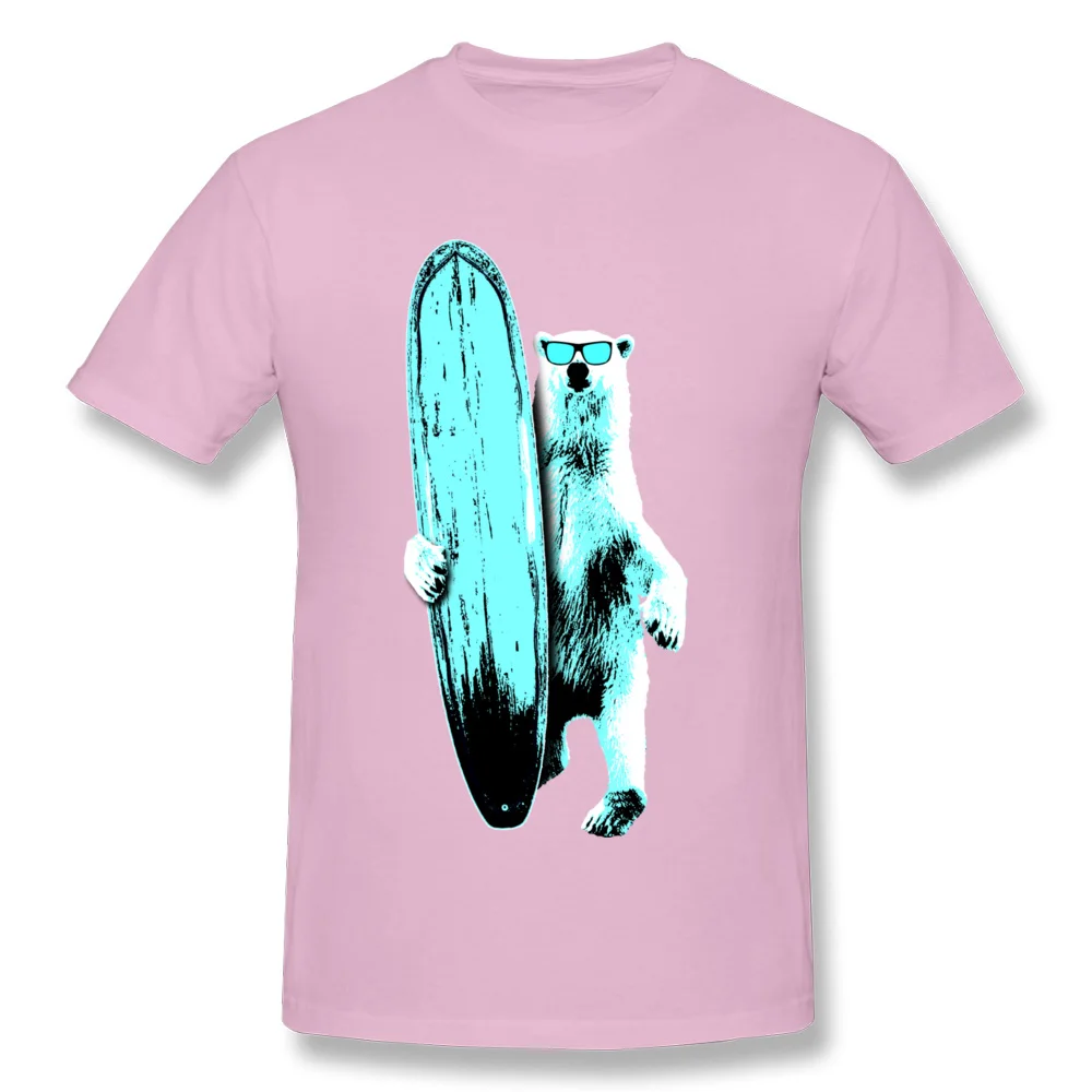 Polar Surf T-Shirt Short Sleeve Birthday Wholesale Men Lovers Day Tops T Shirt Birthday T-shirts O-Neck 100% Cotton Polar Surf pink
