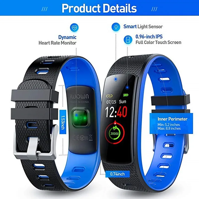 

Iwown i6HRC smart sports bracelet waterproof color screen heart rate monitoring multi-function pedometer