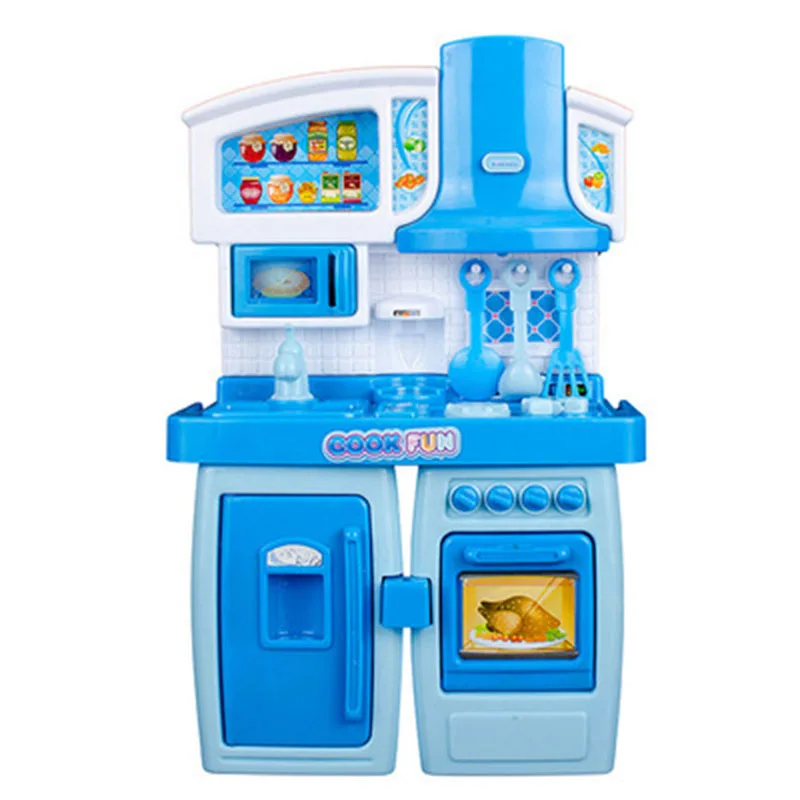 

Kids Kitchen Toys Pretend Play Cooking Toys Tableware Sets Baby Kitchen Cooking Simulation Model Happy Toys Kitchen Light Music