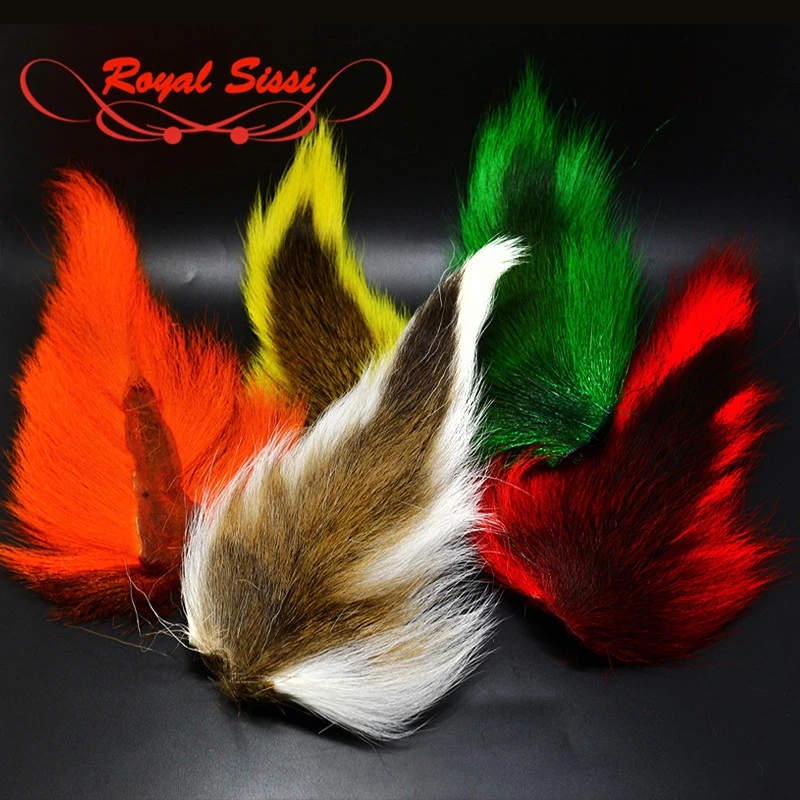 5 Colors Large Northern Bucktails Fly Tying Materials Long Strand Dyed