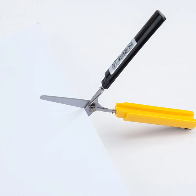 M& G портативные безопасные ножницы для ручек с металлическим зажимом, складные ножницы для резки бумаги, мини канцелярские ножницы для офиса и школы