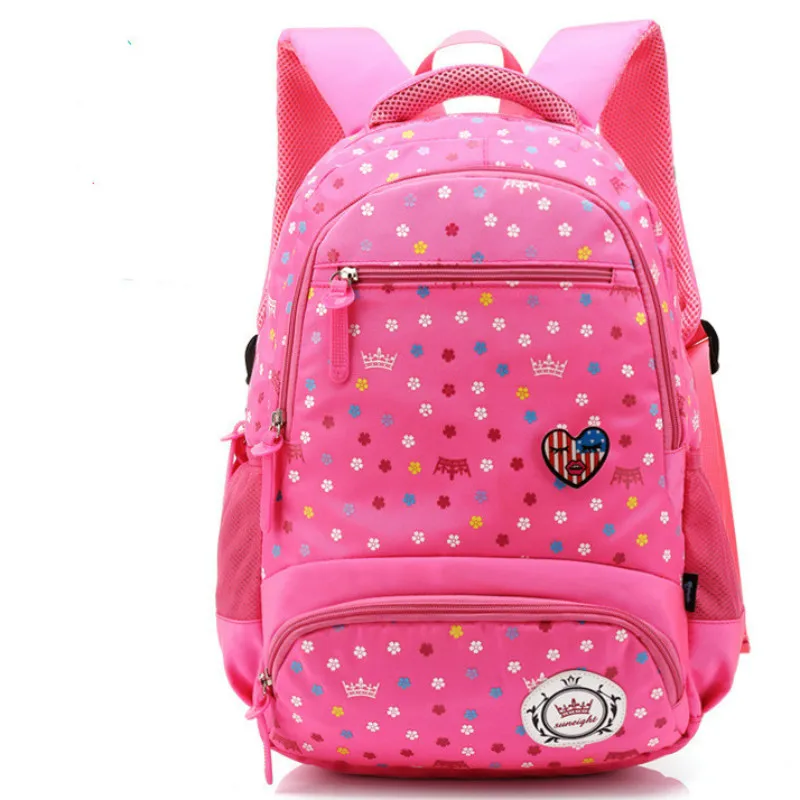 Детские школьные рюкзаки для девочек, детские модные милые ортопедические школьные рюкзаки для подростков, девочек и мальчиков, школьный рюкзак, сумка Mochila - Цвет: small rose red