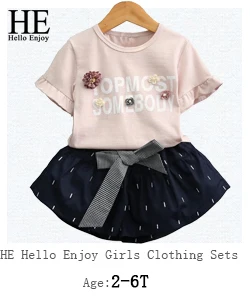 HE Hello Enjoy/топы с короткими рукавами для девочек, футболки, летняя детская футболка с рисунком паркура для мальчиков, модная одежда для девочек 2-6 лет