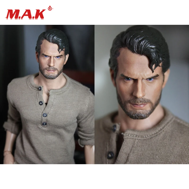 

New 1:6 Scale Henry Carver Superman Man in Steel with Beard fit 12" Action Figure for Collection as Gift