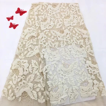

Royal Green African Net Lace Fabric 2019 High Quality 5 yard Nigerian French Embroidered Lace African Turbans For Women