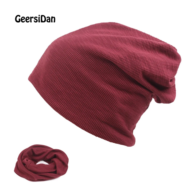 

GEERSIDAN Autumn Winter cotton Hedging Cap Men Women Skullies Beanies fashion Knitting Caps Bonnet Double Layer Thin Cotton Hat