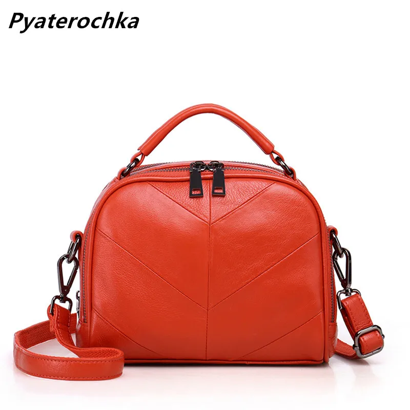 

Pyaterochka Brand Genuine Leather Bags Women Real Leather Handbag Luxury Shoulder Bag Fashion Casual Small Soft Ladies Bao Bao
