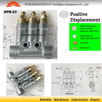 

0.4cc 3 outlet DPB-23 detective volumetric oil distributor lubrication doser separator valve manifold dispenser