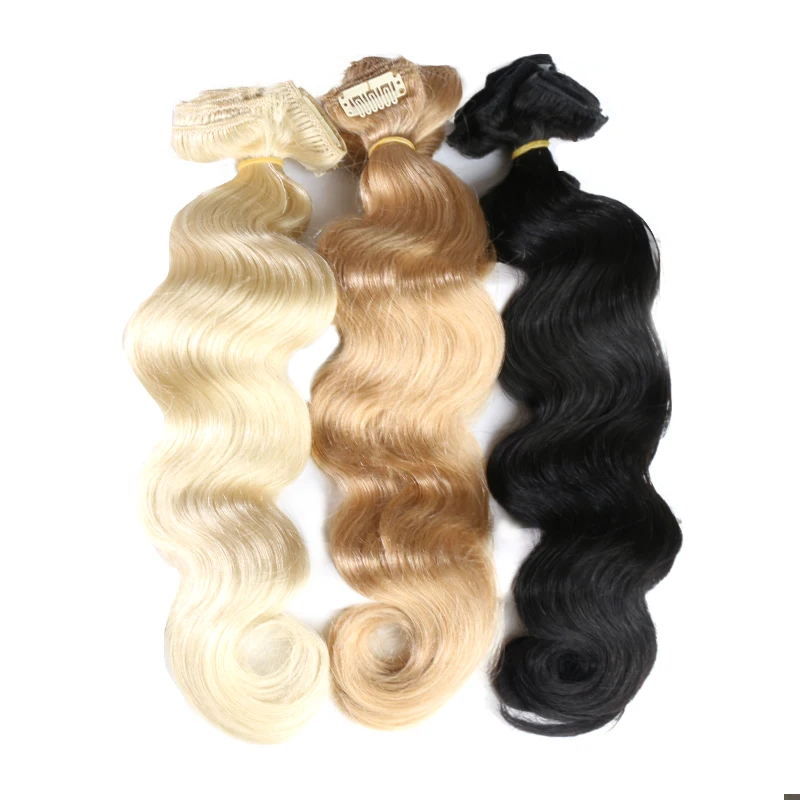 Addbeauty 120 г полный набор головы #613 #27 натуральный цвет Искусственные волосы