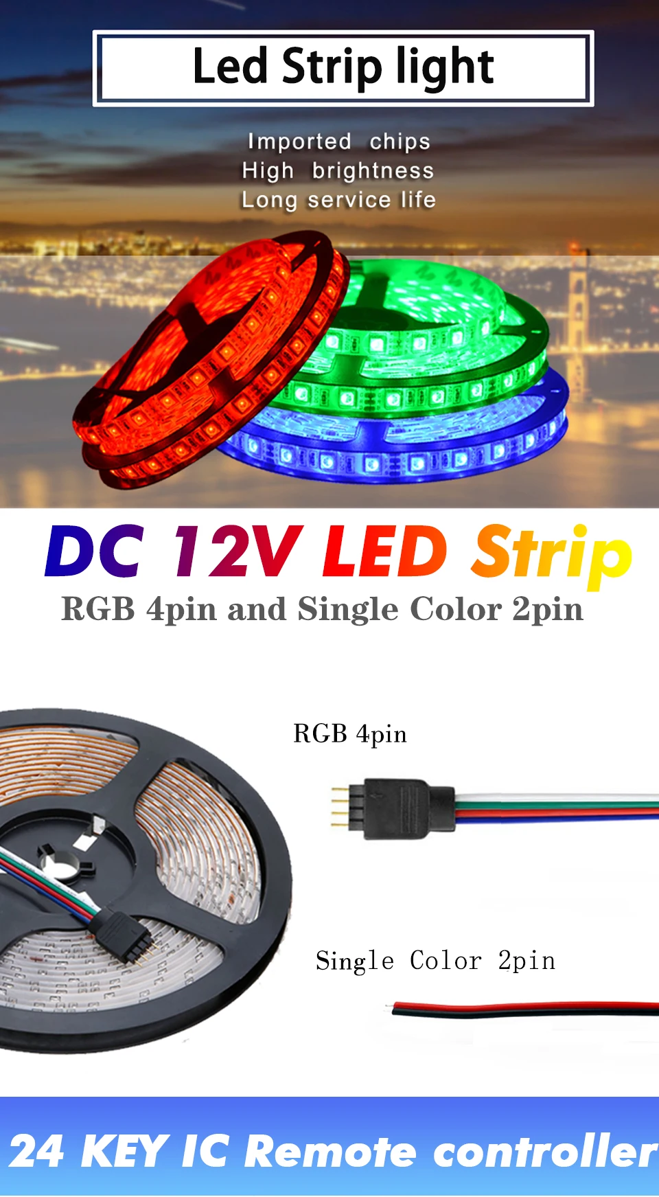 DC 12 V RGB Светодиодные ленты света 5050 5 M светодиодный свет Водонепроницаемый гибкие диода лента теплый белый/синий/зеленый/красный в полоску