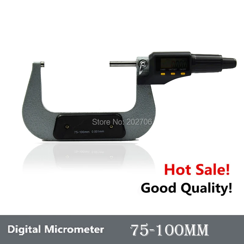 75-100 мм x 0,001 мм электронный цифровой микрометр наружный цифровой микрометр манометр высокого качества