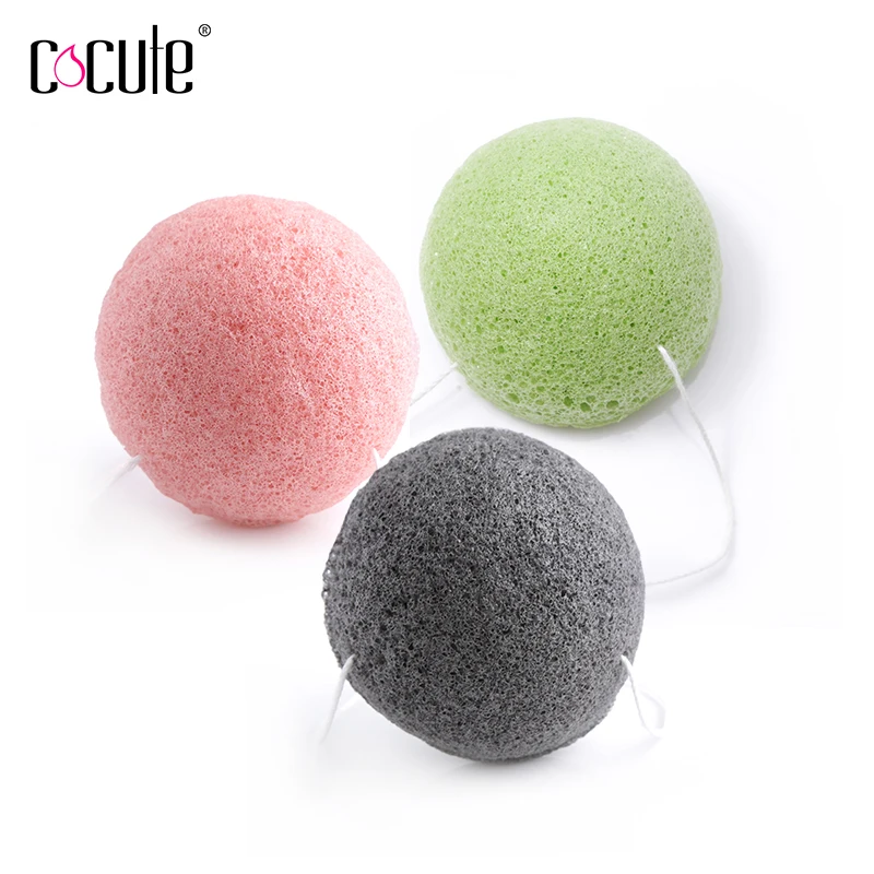 

Cocute 3pcs/set Natural Facial Puff Face Cleanse Washing Sponge Konjac Exfoliator Cotton Bamboo Cleansing Sponge Makeup Tools