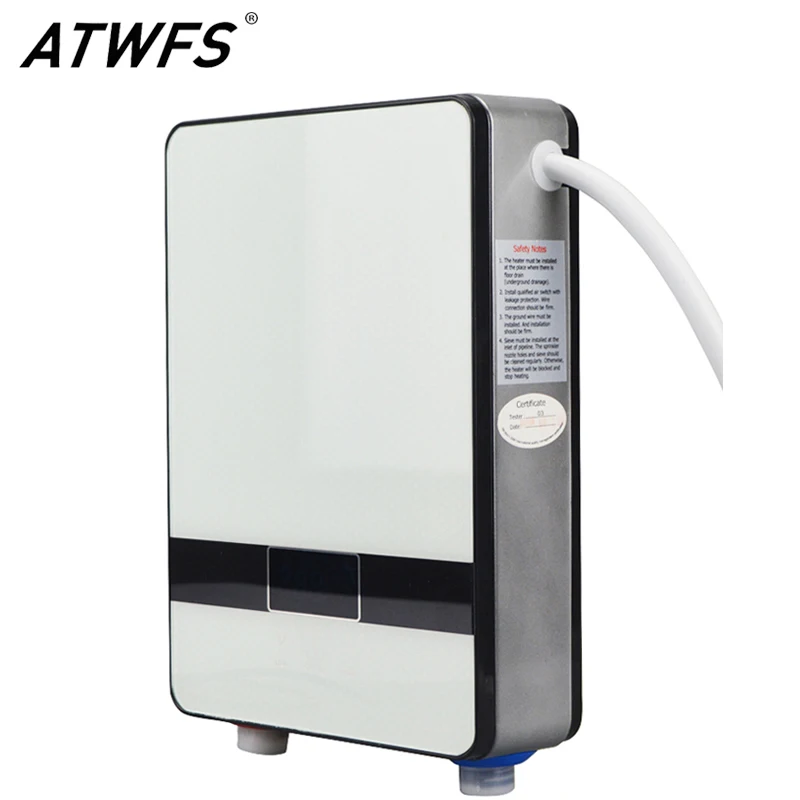 ATWFS High Quality Instant Tankless Water Heater 6500w 220v Thermostat Induction Heater Smart Touch Electric Heaters Shower 1