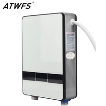 Atwfs aquecedor de água sem tanque, aquecedor de alta qualidade para água com termostato, toque inteligente, 6500w 220v